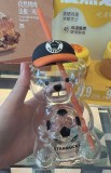 Starbucks 2026 China FIFA World Cup Black Cap Football Soccer Bear Glass Cup
