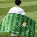 Starbucks 2026 China World Cup Soccer Football Blanket beach towel  with storage bag 