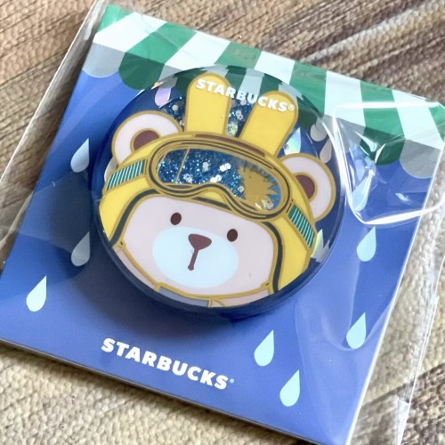Starbucks 2026 China quicksand cute bear pin 