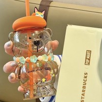 Starbucks x Molly 2026 China little painter bear glass Cup
