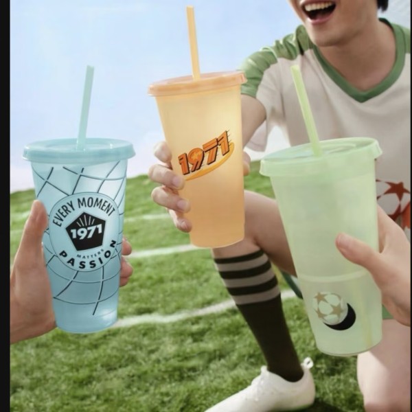 Starbucks 2026 China FIFA World Cup 24oz Plastic Tumbler set of 3 