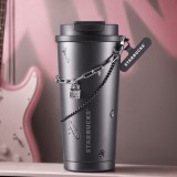 Starbucks 2026 China Ballet Black 16oz SS Tumbler with keychain 