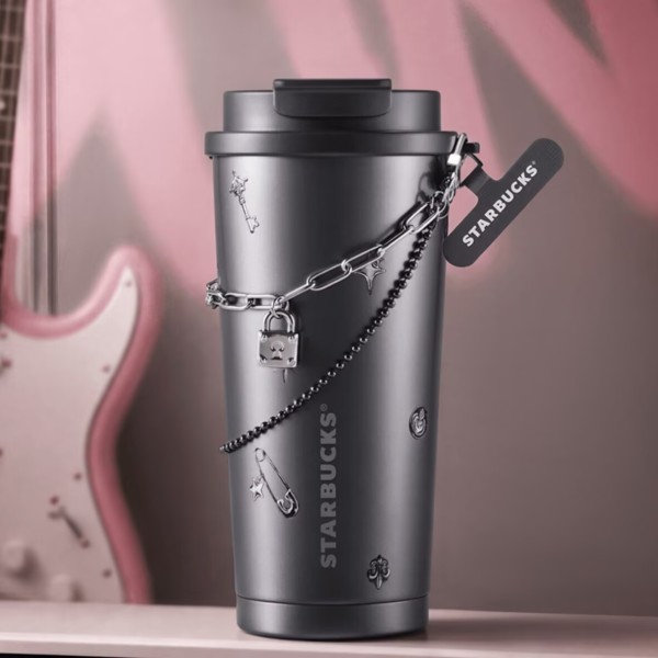 Starbucks 2026 China Ballet Black 16oz SS Tumbler with keychain 