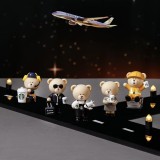 Starbucks 2026 TW flight partner cute bear display toy set of 5 pcs 