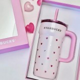 Starbucks 2026 China Pink Heart 23oz ss tumbler with gift box 
