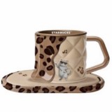 Starbucks 2026 China leopard print 12oz Mug with coaster