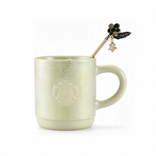 Starbucks 2026 China Summer Dark Green 12oz Mug with stick 