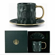 Starbucks 2026 China Summer Dark Green 13oz mug with coaster and gift box 
