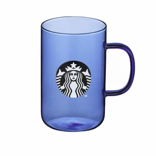 Starbucks 2026 KR Summer denim blue 16oz Glass Cup 