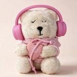 Starbucks 2026 China Mini pink earphones bear toy keychain