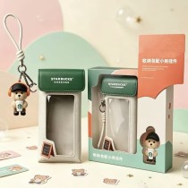 Starbucks 2026 China storage bag with bear toy keychain 