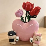 Starbucks 2026 China Pink Heart Cute Bear vase display toy minor flaw