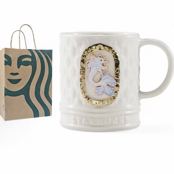 Starbucks 2026 China Underwater Adventure siren white 14oz Mug