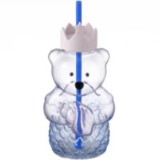 Starbucks 2026 TW Blue Siren Mermaid Bear Glass Straw Cup ship in Sept. 