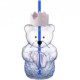 Starbucks 2026 TW Blue Siren Mermaid Bear Glass Straw Cup ship in Sept. 