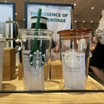 Starbucks 2026 KR Clear or amber 16oz Glass Cup 