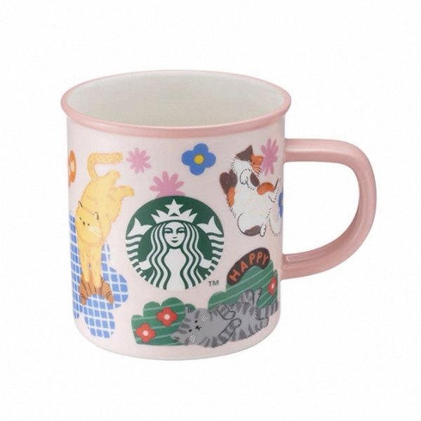 Starbucks 2026 TW cat slow living 14oz mug 