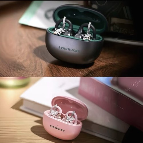 Starbucks 2026 China 1MORE ear clip design Bluetooth earphones 