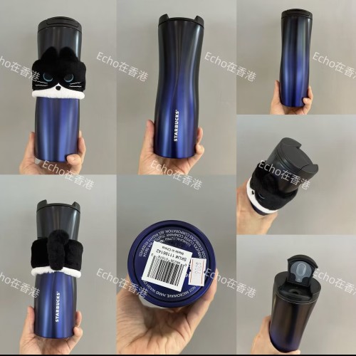 Starbucks 2026 HK Halloween ghost cat 16oz ss tumbler 