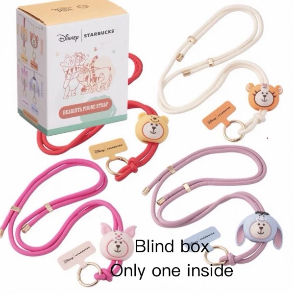 Starbucks 2026 TW Winnie the Pooh phone chain blind box ( random 1 piece)