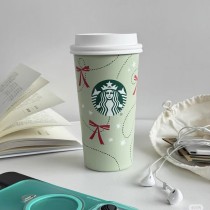 Starbucks 2026 China Christmas green ss desk top cup 