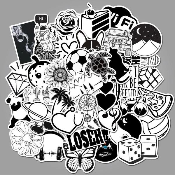 Black and white Cartoon ( 50 Pcs )