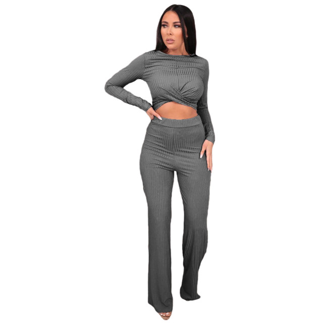 US$ 11.70 - Women's Fashion Solid Color Suit Two-Piece Suit - www ...