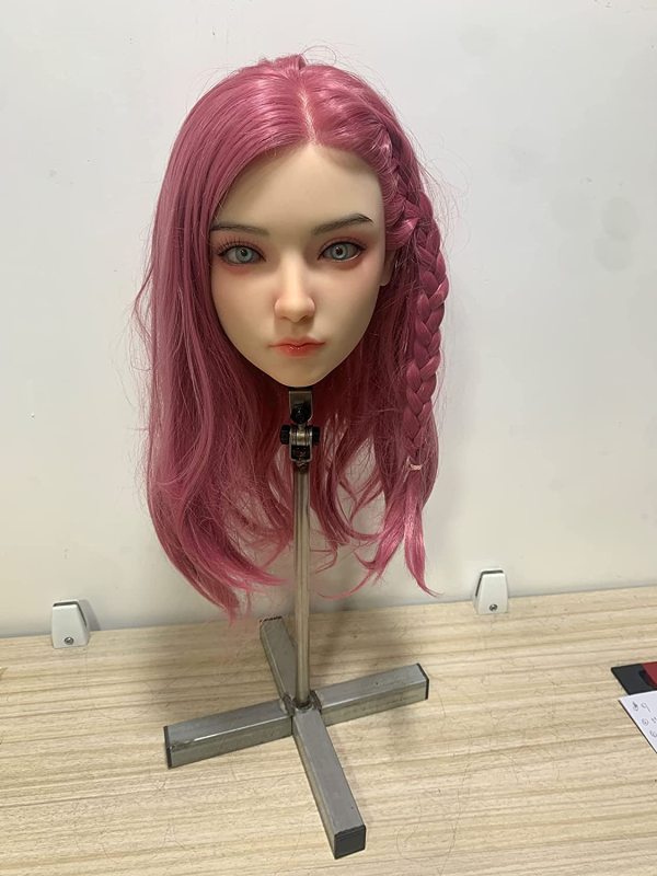 Lumidoll ヘッド単体 ドールの頭のみ シリコン製ドールHead M16ねじ込み式とワンタッチ式の2種類接続方式付け 頭髪植毛 130~168㎝の身長に適用 58番