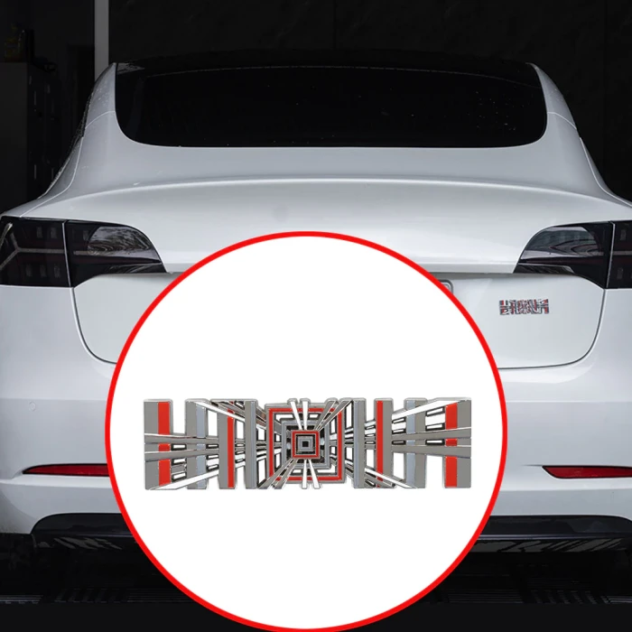 Model S Plaid Chrome Logo For Car