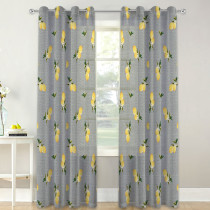 Exotic Yellow Lemon Leaf Semi Sheer Curtain (1 Panel)