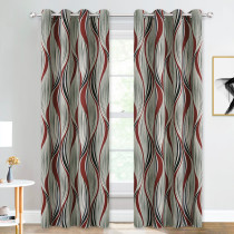 Geometric Curve Pattern Canyon Style Blackout Curtain (1 Panel)