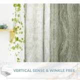 Tree Stripe Pattern Faux Linen Semi-sheer (1 Panel)