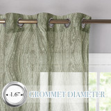 Tree Stripe Pattern Faux Linen Semi-sheer (1 Panel)