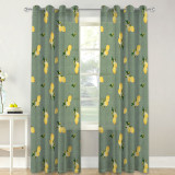 Exotic Yellow Lemon Leaf Semi Sheer Curtain (1 Panel)