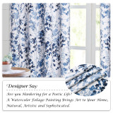 Watercolor Aesthetic Foliage Pattern Blackout Curtain (1 Panel)