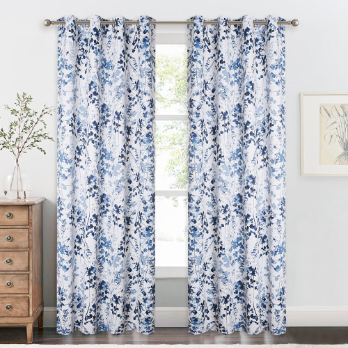Watercolor Aesthetic Foliage Pattern Blackout Curtain (1 Panel)