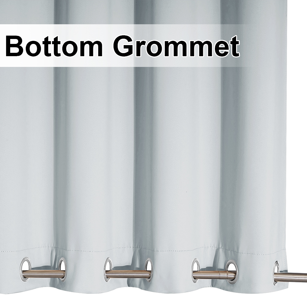 Thermal Insulated Room Darkening Outdoor Curtain Drape with Double Grommets