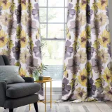 Multicolor Flower Pattern Printed Blackout Curtain (1 Panel)