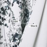 Watercolor Leaves Pattern Printed Tier Curtain(1 Panel)