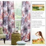 Multicolor Flower Pattern Printed Blackout Curtain (1 Panel)