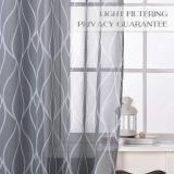 Ogee Wave Voile Minimalist Semi Sheer Tier Curtain(1 Panel)