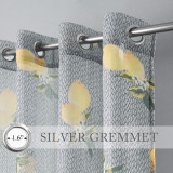Exotic Yellow Lemon Leaf Semi Sheer Curtain (1 Panel)