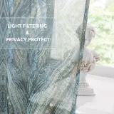 Tree Stripe Pattern Faux Linen Semi-sheer (1 Panel)
