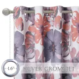 Multicolor Flower Pattern Printed Blackout Curtain (1 Panel)
