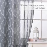 Ogee Wave Voile Minimalist Semi Sheer Tier Curtain(1 Panel)