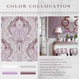 Multicolor Damask Medallion Pattern Blackout Curtain（1 Panel）