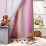 Hollow Out Twinkle Stars Pattern Mix Multi Gradient Curtain, Nursery Decoration (1 Panel)