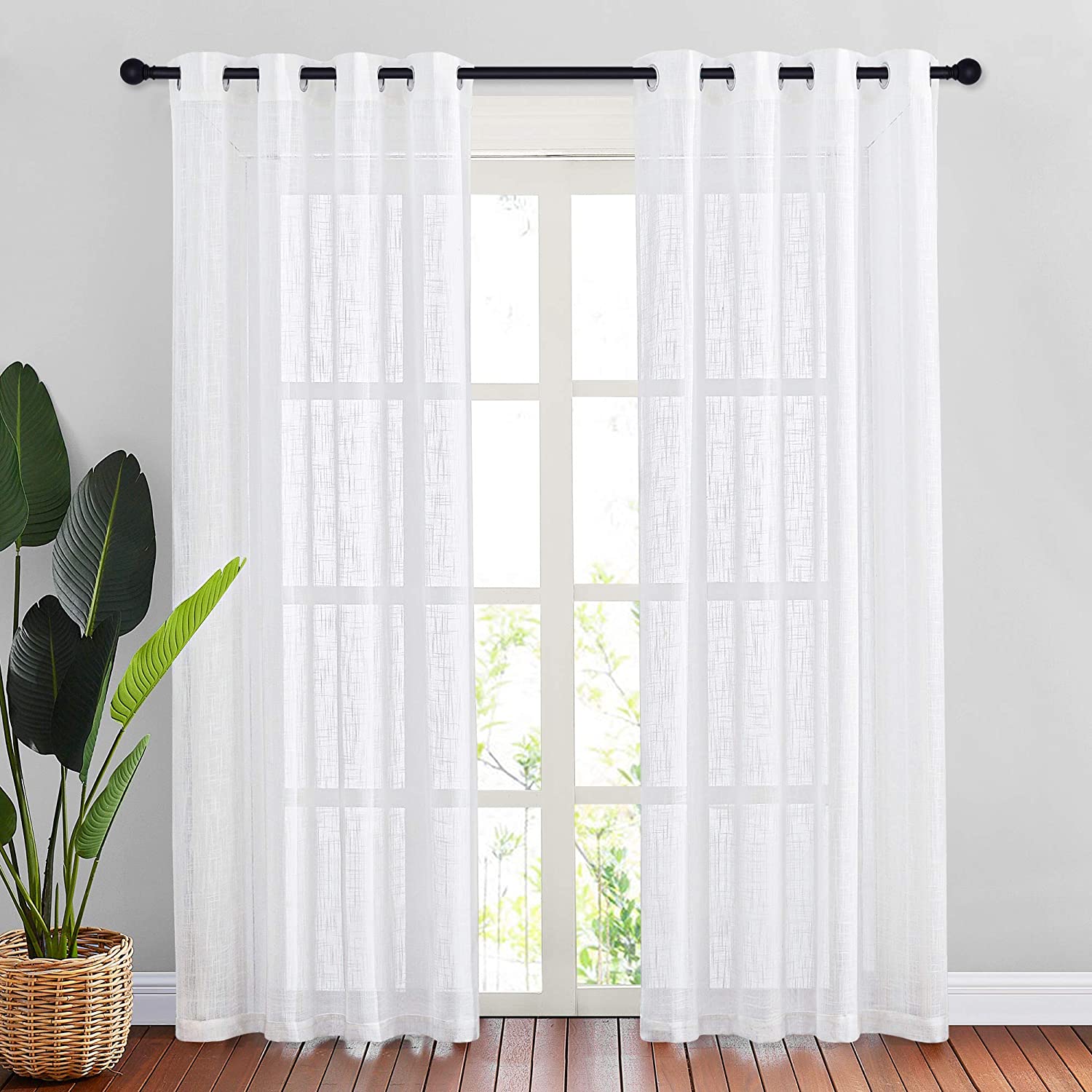 RYB HOME Custom Sheer Curtains for Living Room