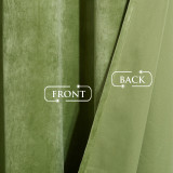 Grass Green|Solid Blackout Velvet Curtain Drapery (1 Panel)