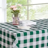 Waterproof Simple Checked Plaid Tablecloth